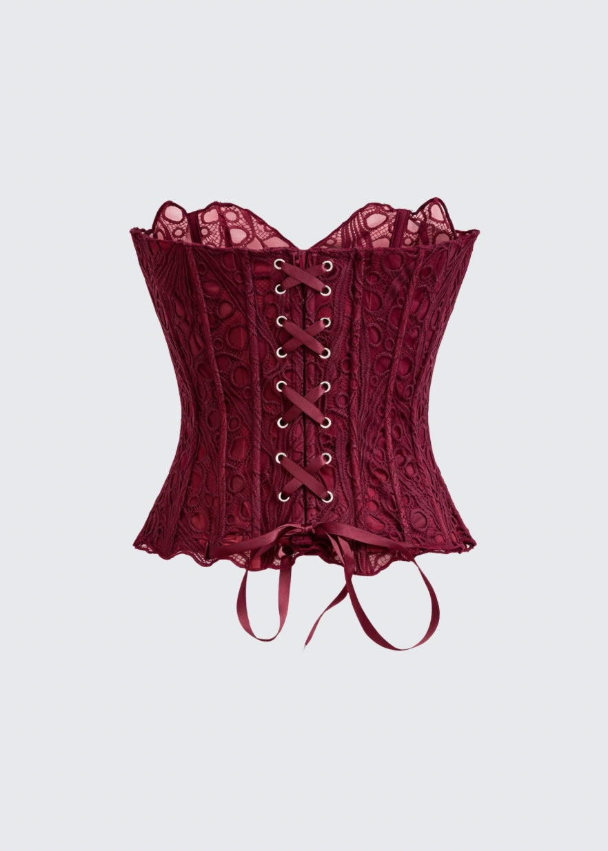 Burgundy Florence corset