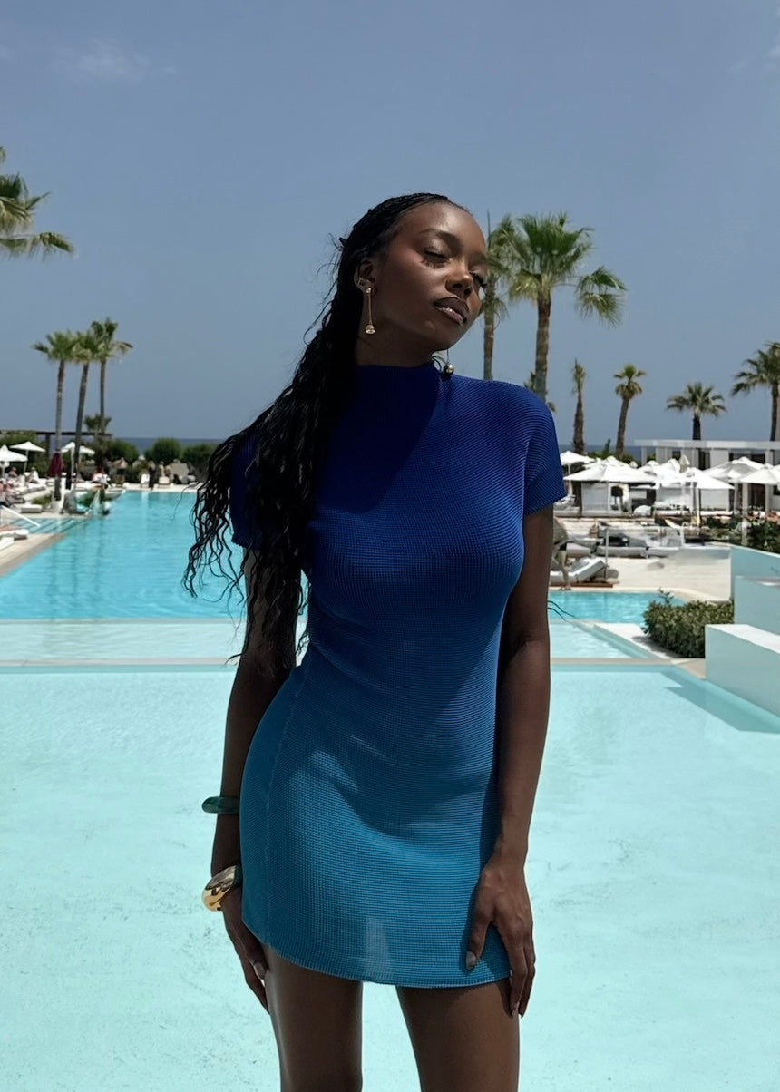 Blue curaçao dress