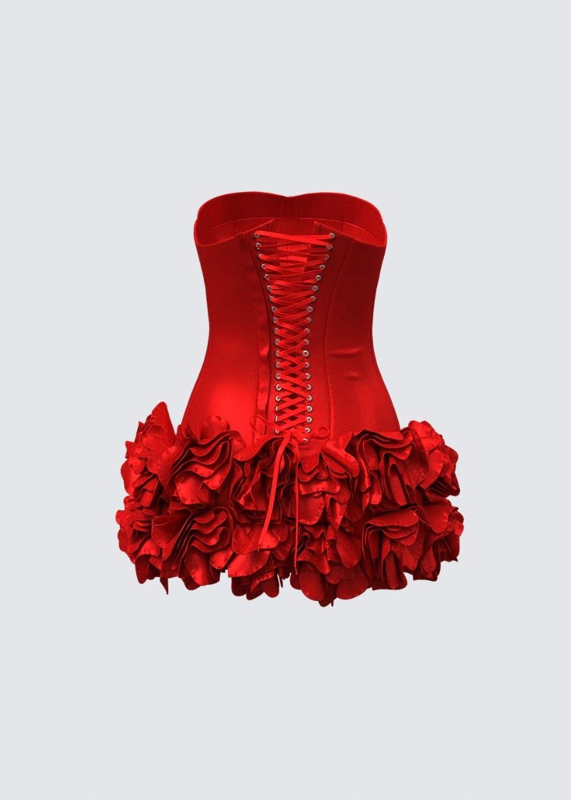 Red rosa dress