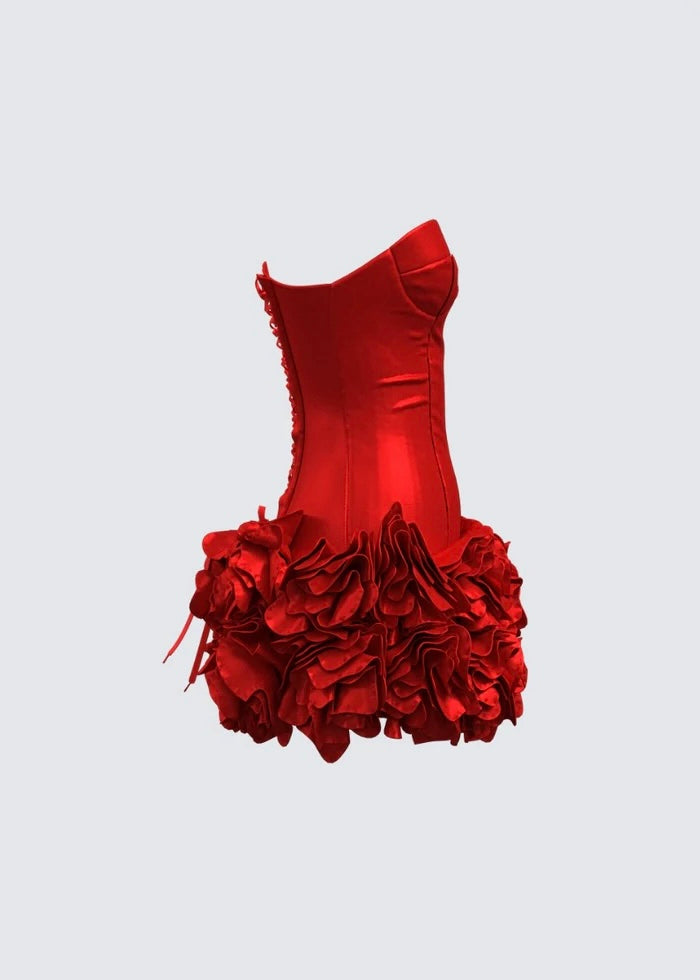 Red rosa dress