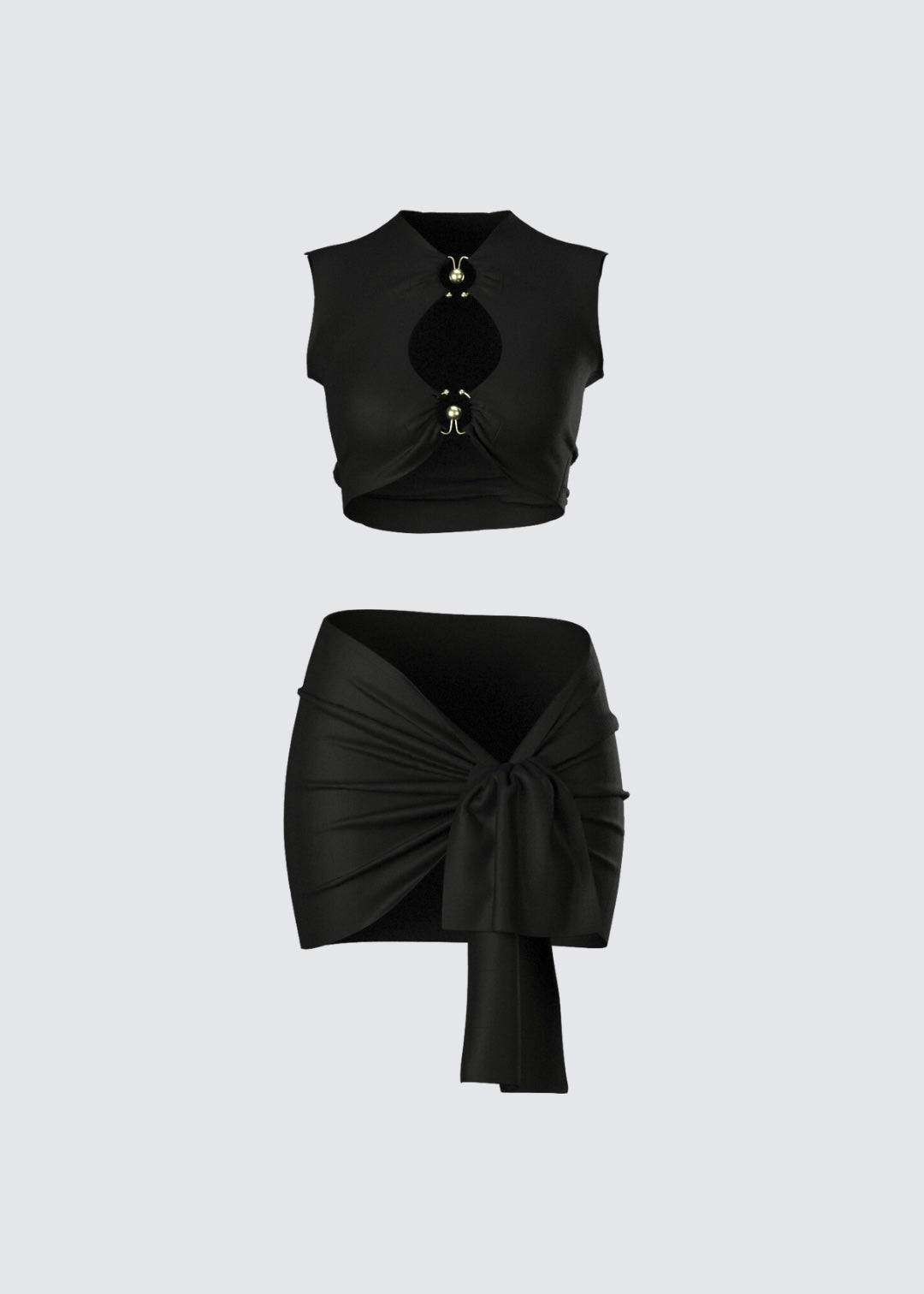 Black Samara Set | Skirt Samara Set | TSHKA